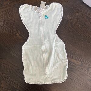 Love to Dream White and Gray Baby Swaddle